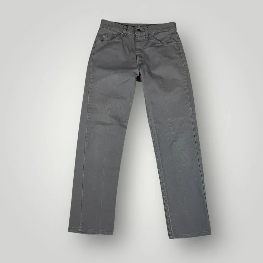 Vtg Levis 505 Jeans Mens 30x30 Gray Regular Fit‎ Straight Leg Denim Pants Casual